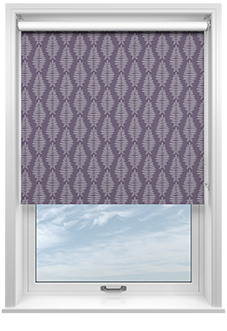 Fern Leaves, Berry - Roller Blind